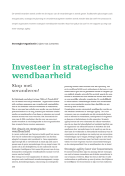 Investeer in strategische wendbaarheid