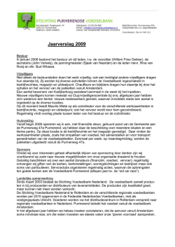 Jaarverslag 2009 - STICHTING PURMERENDSE VOEDSELBANK