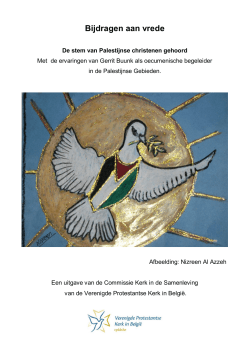 Bijdragen aan vrede - Verenigde Protestantse Kerk in België