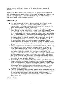 feiten rondom lijden sterven en opstanding Jesjoea