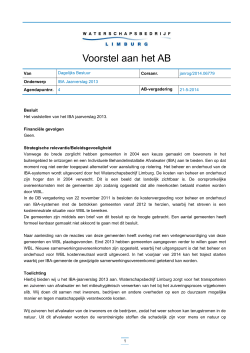 IBA-Jaarverslag 2013 - Waterschapsbedrijf Limburg