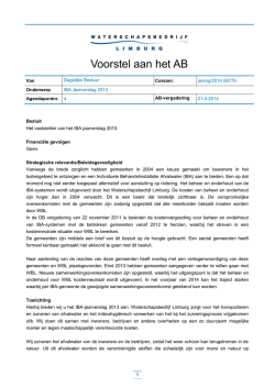 IBA-Jaarverslag 2013 - Waterschapsbedrijf Limburg