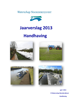 Jaarverslag 2013 Handhaving