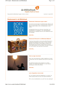 Boekenweek 2014 - Bibliotheek Angstel, Vecht en Venen