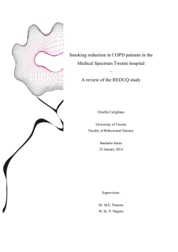 Smoking reduction in COPD patients in the Medical Spectrum