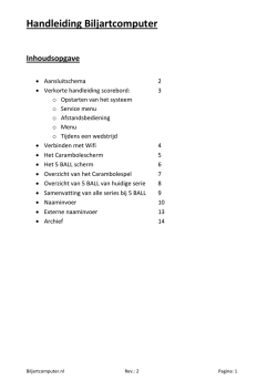 Handleiding Biljartcomputer