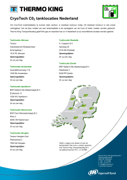 CryoTech C02 tanklocaties Nederland