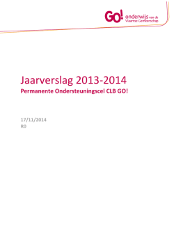 Jaarverslag 2013-2014