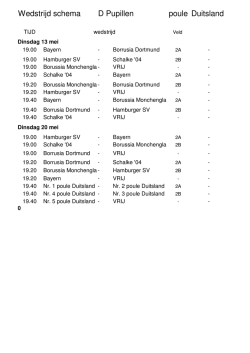 JB - Tournooi - Onderling tournooi 2014 - Schema