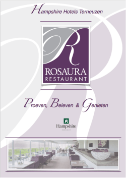 Menukaart - Restaurant Rosaura