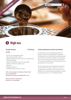 High tea-en met je vriendinnen?