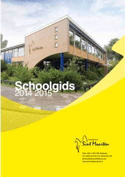Schoolgids schooljaar 2014/2015