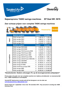 Leaflet_Sales NL sept-nov 2014 TASKI