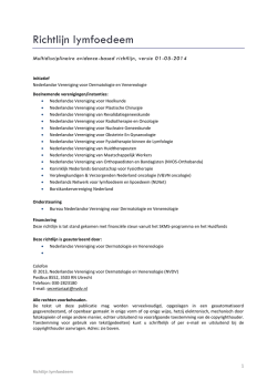 Richtlijn lymfoedeem