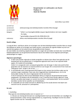 20140604 Advies Nota beleidsprestaties transities Wmo en jeugd