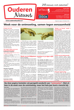 H&eacute;t nieuws voor senioren!