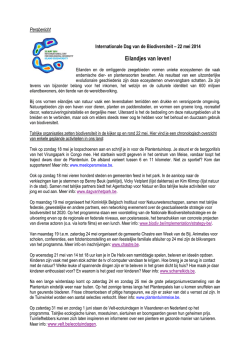 Internationale Dag van de Biodiversiteit &ndash; 22 mei 2014