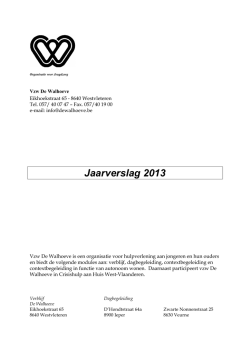 Het volledige jaarverslag vindt u hier.