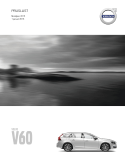 PRIJSLIJST - Volvo Cars