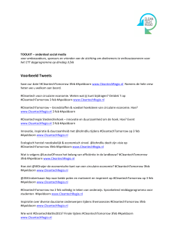 Handreiking voor social media - Cleantech Regio Stedendriehoek