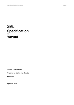 XML Specification Yazuul