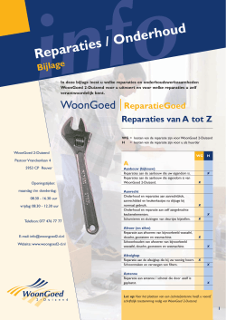 Reparatiebijlage A-Z - WoonGoed 2