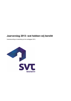 Jaarverslag svt 2013 wg
