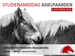 Identificatie van paarden: Regelgeving
