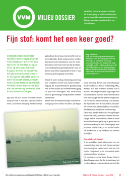 Fijn stof: komt het een keer goed?