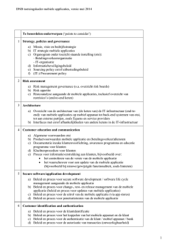 DNB toetsingskader mobiele applicaties