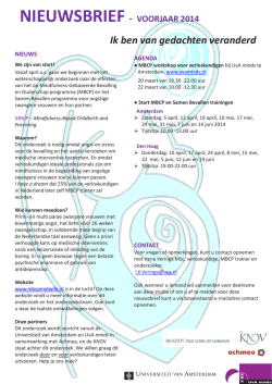 Download de nieuwsbrief - Mindfulness