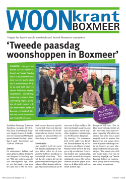 Lees verder in de Woonkrant Boxmeer van 11 april 2014