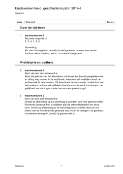 Eindexamen havo geschiedenis pilot 2014-I