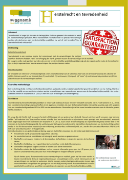 H erstelrecht en tevredenheid