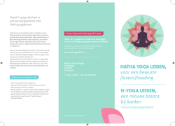H-YOGA LESSEN, een nieuwe balans bij kanker