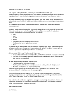 Indelen en klaarmaken van het perceel Voor degenen