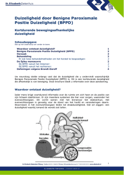 Duizeligheid door benigne paroximale draaiduizeligheid