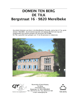 Huisbrochure Ten Berg