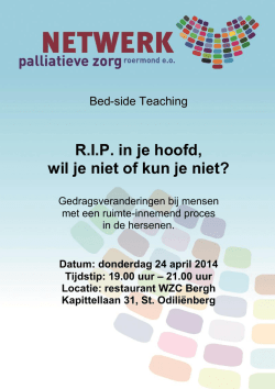 R.I.P. in je hoofd, wil je niet of kun je niet?