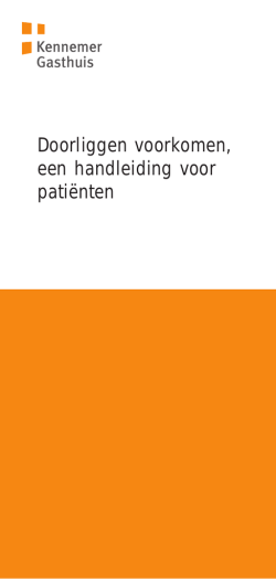 Doorliggen voorkomen, een handleiding voor pati&euml;nten