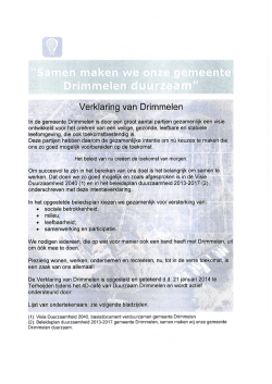 Intentieverklaring Duurzaamheid