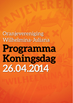 downloaden - Oranjevereniging Wilhelmina