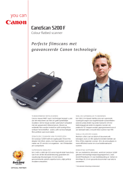 CanoScan 5200F Dutch.qxd