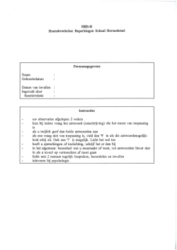 HBS=]H&Iuml; Hoensbroekckse Beperkingen Schaal Hersenletsel