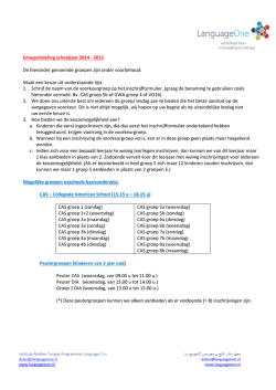 Groepsindeling Dubai 2014