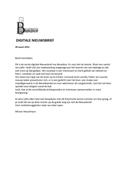 DIGITALE NIEUWSBRIEF