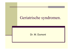 Geriatrische syndromen.