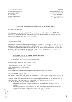 IPG CONTACT SOLUTIONS Naamloze Vennootschap Pachecolaan