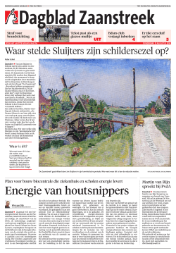 Dagblad Zaanstreek, Pagina 21 Augustus 2014 Jan Sluijters