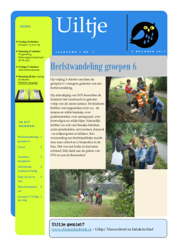 Herfstwandeling groepen 6